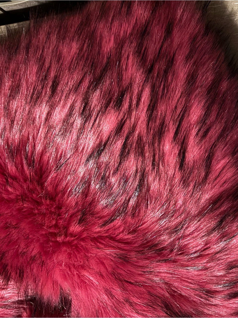 Faux Fur Heart Shoulder Bag in Hot Pink - Picture 7 of 7